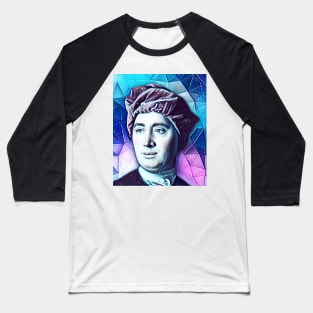 David Hume Snowy Portrait | David Hume Artwork 12 Baseball T-Shirt